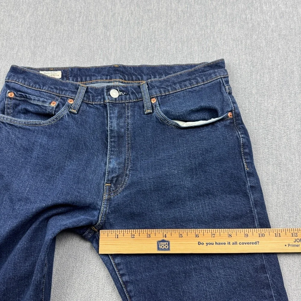 Levis Jeans Mens 34‎ Dark Blue 512 Wash Denim Slim Taper Premium Zip Fly Classic